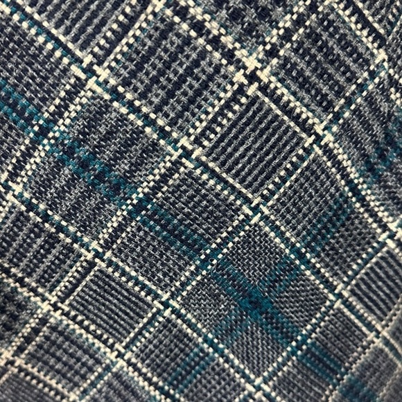 Anthropologie Floreat Tartan Plaid Wool Retro 50s Ruffle Floral Dress 2 Punk - Picture 9 of 15
